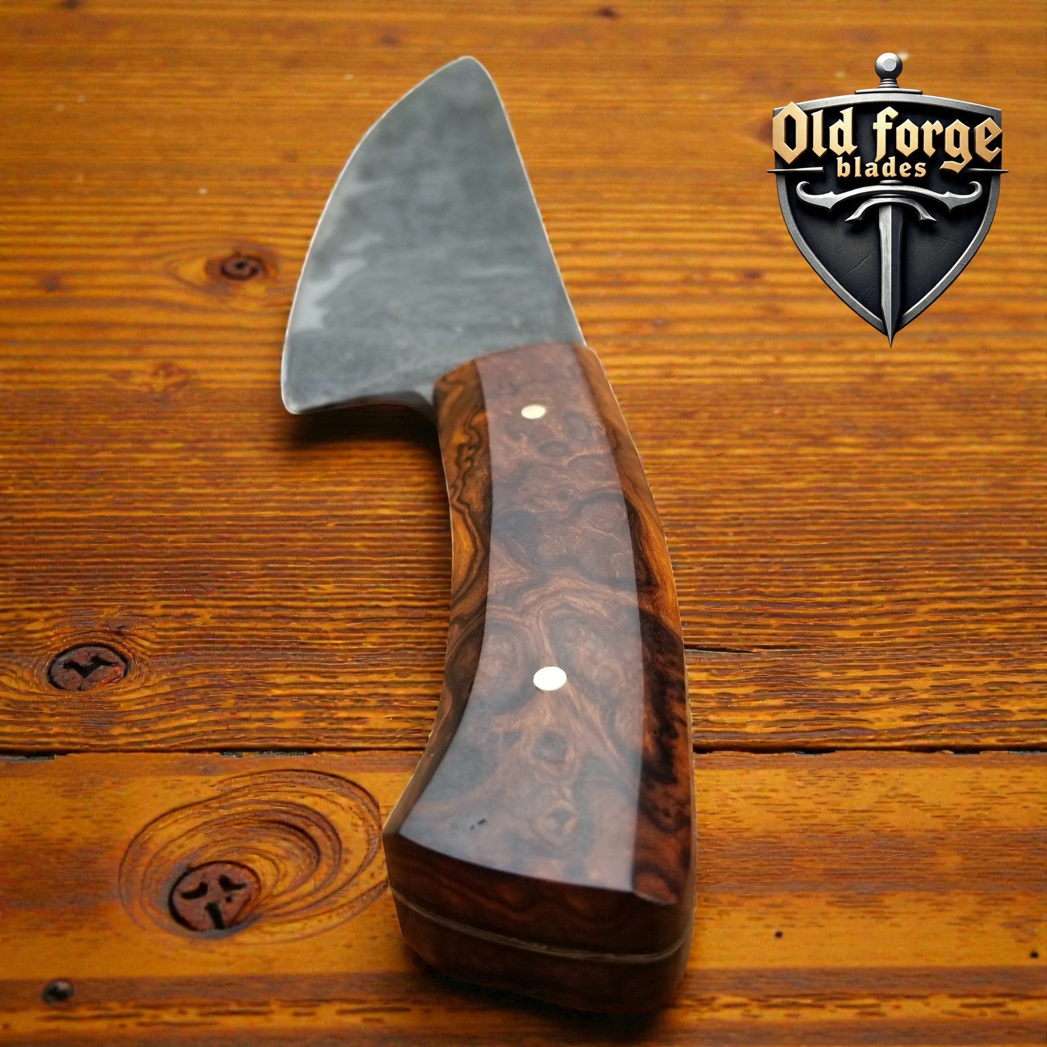 14" Damascus Chef Knife with Exotic Wood Handle – Custom Handmade Blade