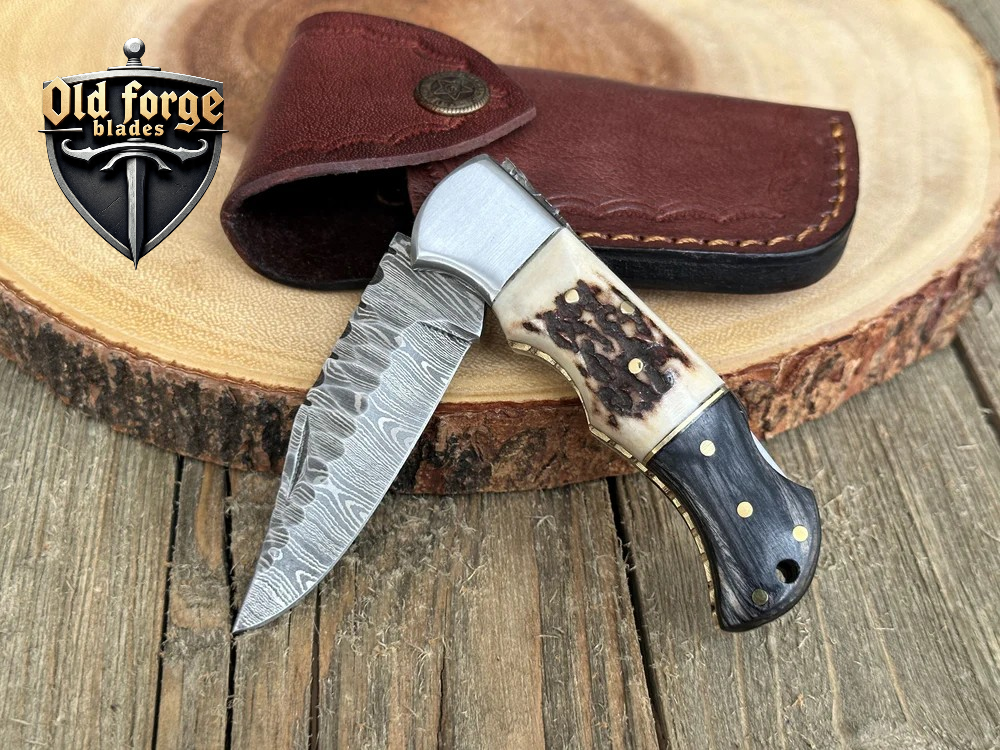 Premium knife gift set with leather sheath, ideal for collectors