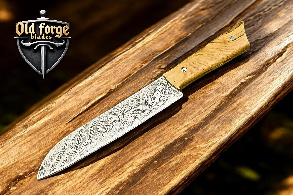 Premium Damascus steel chef knife with razor sharp 8 inch blade