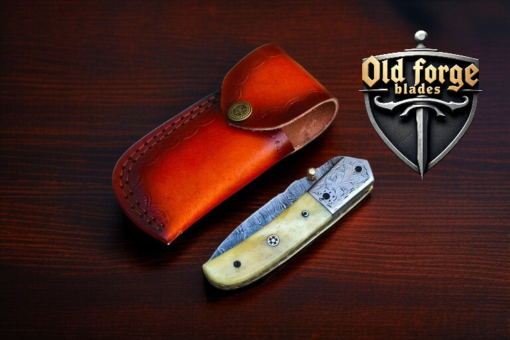 damascus pocket knife