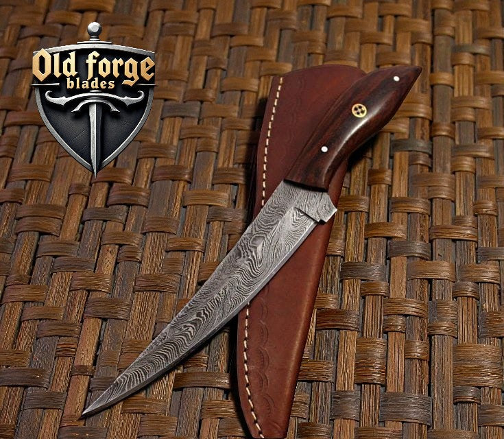 best gift for fisherman damascus knife