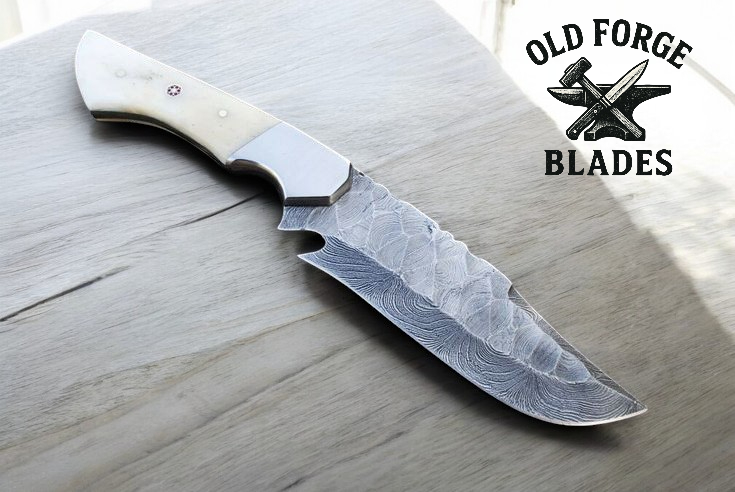 Premium leather sheath for handcrafted Damascus knife