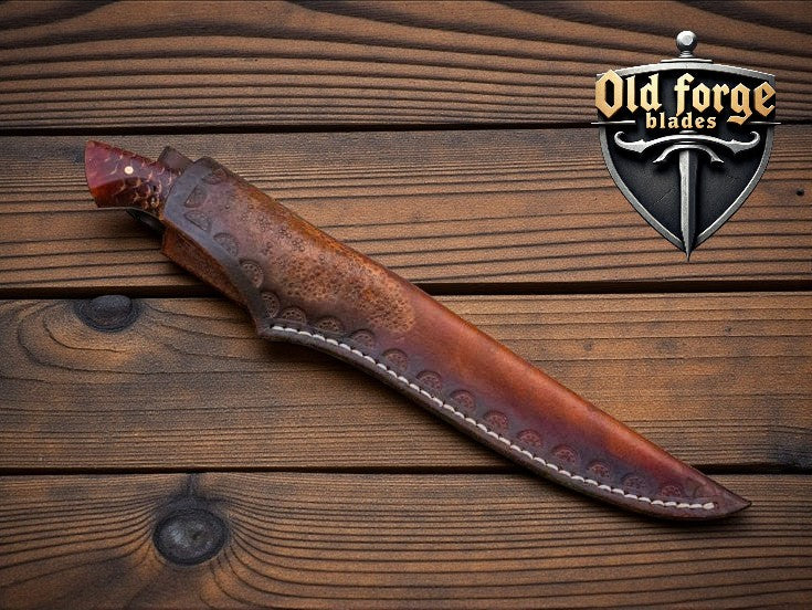 handmade fillet leather sheath