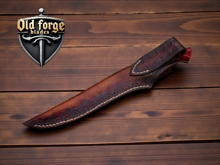 Brown leather knife sheath 